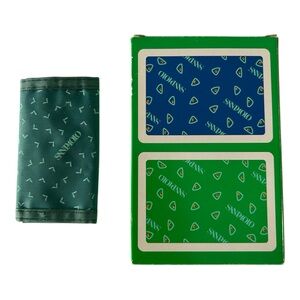 Rare Vintage Modiano San Paolo Italian Playing Cards and Velcro Zip Pouch